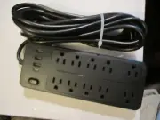 ASAMOOM POWER STRIP SURGE PROTECTOR WITH 10 OUTLETS 3 USB PORTS 1 USB-C PORT 15'