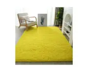 Super Soft Plush Carpet Non-Slip Tie-Dye Fluffy Rugs - For Living Room Bedroom Girls Kids Room Home Decoration-Golden yellow