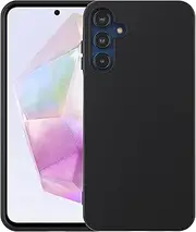 [MEZON] Ultra Slim Case for Samsung Galaxy A55 5G – Premium Black Back Case – Shock Absorption, Wireless Charging Compatible (Galaxy A55 5G, Gel Black)