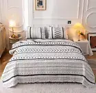 Quilt Boho Quilt Set Boho Bedding Bedspreads Queen Size,3 PCS Bohemian