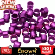 20 PCS Aluminium Closed-loop Leg Bands Parrot Dove Birds Pigeons 8MM Purple