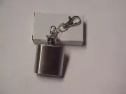 1oz Stainless Steel Keychain Flask Whiskey Flask