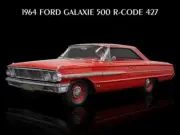 1964 Ford Galaxie 500 R-Code 427 in Red NEW Metal Sign: 12x16" Free Shipping