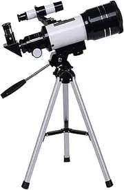 Portable Monocular Astronomical Telescope 150x70mm Aperture Refractor with Tripod and Finder Ideal for Outdoor Camping and Star Watching Ideal for Kids, Family