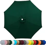 6.6ft/7.5ft/9ft/10ft Replacement Umbrella Cover, 6 Ribs 8 Ribs Outdoor Market Table Patio Umbrella Canopy Cover Replacement Protective Cloth(07,300cm-8ribs)