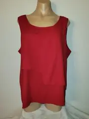 Chicos 3 XLarge 16-18 NWT Red Tiered Chic Sleeveless Tank top