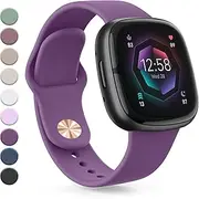[Vanjua] Band Compatible with Fitbit Sense 2 / Sense Bands, Fitbit Versa 4 / Versa 3 Bands Women Men, Soft Silicone Replacement Strap for Fitbit Sense 2 / Versa 4 Smart Watch