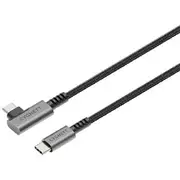 Cygnett Unite Right Angled USB-C Braided Cable 1m Black