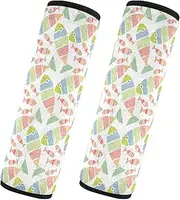 Car Seat Belt Pads 2 Pack Breathable Seat Belt Shoulder Strap Covers Pad Child Safety Seat Shoulder Strap Cover Car Accessories for Adults Child Kids S Seamless Hawaiian Fish Pattern