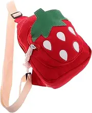 [GALPADA] Strawberry Handbag for Girls Boys and Girls Crossbody Sling Bag Toddler Purse School Bag Canvas Backpack Cute and Playful Design Lightweight