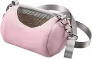 PEPLAYTAL Portable Hamster Pet Carrier Outdoor Travel Storage Bag with Mesh Design Pink for Sightseeing Camping and Trips Comfortable Durable for Pets
