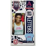 Create Out Loud! Iron On Glitter Letters : 54 Pieces / 2 Sheets : New Unopened