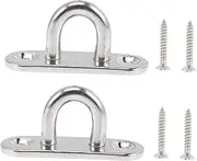 MERRYHAPY 2 Sets Hammock Fixing Tray Accessories Hook Heavy Duty Swing Hangers Hammocks Hooks Heavy Duty Swing Hanger Silver Stainless Steel 304