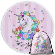 You are Magical Girly Unicorn Round Beach Towel