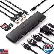 Lemorele USB C Dual Monitor Docking Station for Dell/HP/Lenovo/Surface Laptop