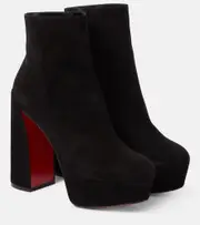 [Christian Louboutin] Christian Louboutin Movida 130 suede ankle boots AU 9 black