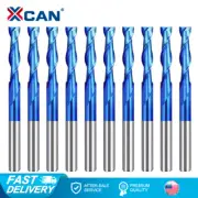 10pcs Up Cut Carbide Spiral Router Bit Set 1/8''Shank 2Flute CNC End Mill Tool