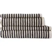 Neale Whitaker Textured Towel Collection - Black Natural - Bath Sheet
