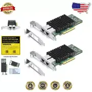High-Speed 10Gb Network Adapter with Dual RJ45 Ports for Unix/Windows Servers