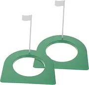 Totority 2pcs Practice Putting Cup Random Flag Lightweight Golf Training Aid for Home and Gym Use Your Putting Skills with Portable Design Random Color