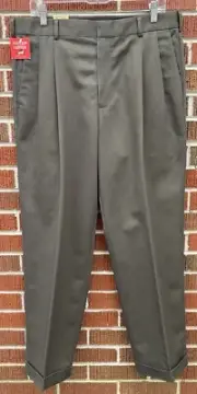 NWT DOCKERS PREMIUM MEN'S PANTS NEVER-IRON COTTON KHAKI RELAXED PLEATED 34 X 30