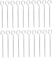 2sets Stainless Steel BBQ Skewers Reusable Barbecue Tools for Outdoor Grilling Long for Family Dinners Parties Durable Safe for Cooking 20pcs*2
