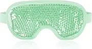 NEWGO Cooling Eye Mask Gel Eye Mask Reusable Cold Eye Mask for Puffy Eyes, Reallygood Eye Ice Pack Eye Mask with Soft Plush Backing for Dark Circles, Migraine, Stress Relief - Green