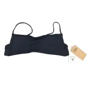 Billabong XL Sol Searcher Square Bralette Bikini Top Black Adjustable Straps NWT