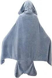 [Generic] Shark Hooded Blanket Cloak - Super Soft Cozy Blanket - Wearable Shark Cosplay Blanket, Soft Cute Funny Shark Hoodie for Women, Girls