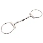 BE Bar H Equine Smooth Mouth Broken D Ring Bit Stainless Steel