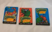 (3) 1988 DINOSAURS ATTACK Trading Cards SEALED Wax Gum Packs - Lot Gory Gore