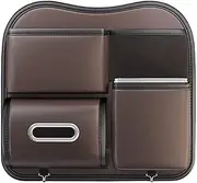 Car Trash Can - Multipurpose PU Leather Trash Can | Portable Garbage Holder, Headrest Waste Storage Bag for Cell Phones, Wallets