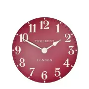 Thomas Kent Arabic Wall Clock 3d Arabic Numerals Open Face (Red) - 30cm
