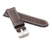Marino: SHELL CORDOVAN Leather Watch Strap BROWN. 24mm, 26mm