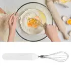 (Whisk White)Electric Egg Beater Handheld USB Charging Milk Frother Portable AU