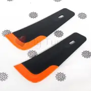 NEW Tupperware Handy Scraper Silicone Spatula set of 2 Black and Orange Spatulas