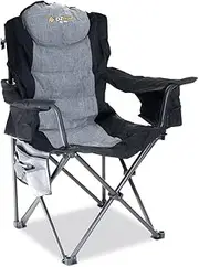 OZtrail Big Boy Arm Chair, 46 cm Seat Height, Black