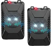BORHOOD Car Rodent Repeller Under the Hood, 2 Pack Battery Powered Plug-in Mouse Repellent with Strobe Light, Smart Detection Keeps Mice Away from Car Engines, Indoors, Outdoors