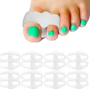 Skeerthy 16 Pieces Toe Separators with 2 Loops Soft Gel Bunion Pads & Big Toe Spacer for Bunion