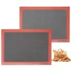 Perforated Baking Mats, 2 PCS Eclair Silicone Mat for Half Sheet, Non-Stick R...