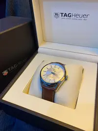 在飛比找Yahoo!奇摩拍賣優惠-(同學託售) Tag Heuer Carrera 銀面大三針