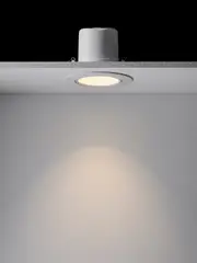Flare LED Recessed Gimble Tri Colour Cut Out 90mm Downlight in White