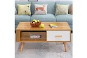 DREAMO Coffee Table with Solid Wood Legs