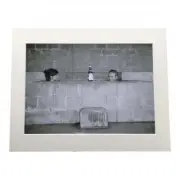 Larrini Champagne Bath with Ali McGraw A4 Mounted Photo