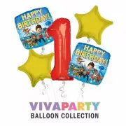 Paw Patrol Happy Birthday Balloon Bouquet, Paw Patrol Birthday Party (5 Balloons