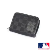在飛比找ETMall東森購物網優惠-【MLB美國大聯盟】洋基 棋盤格-零錢包(黑色)