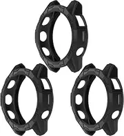 3Pack Watch Cover Compatible with Garmin Fenix 7 Pro Sapphire Solar/epix Pro (Gen 2) 47mm Smartwatch Protector Protective Case - Not Fit for Fenix 7X/7S (Black)