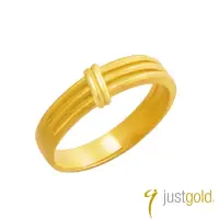 在飛比找momo購物網優惠-【Just Gold 鎮金店】相繫純金系列 黃金戒指 男女對