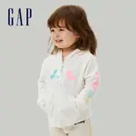 GAP 女幼童裝 GAP X DISNEY迪士尼聯名 印花連帽外套-白色(840017)