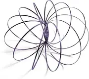 SHATCHI Infinity Arm Spring Slinky Juggle Dance 3D Magic Flow Ring Stainless Steel Hand Fidget Spinner Interactive Kinetic Decompression Toys for Kids Adults, Purple